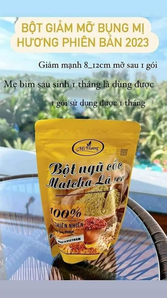 Bao bì Bột Ngũ Cốc Matcha Lá Sen hỗ trợ giảm cân