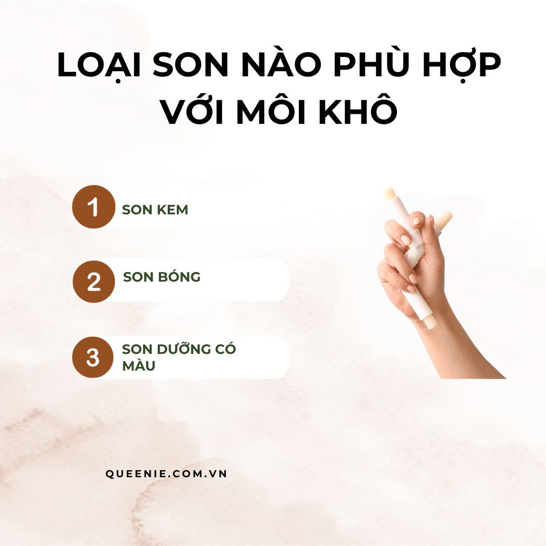 Bí quyết chọn son phù hợp với môi khô cho đôi môi mềm mượt