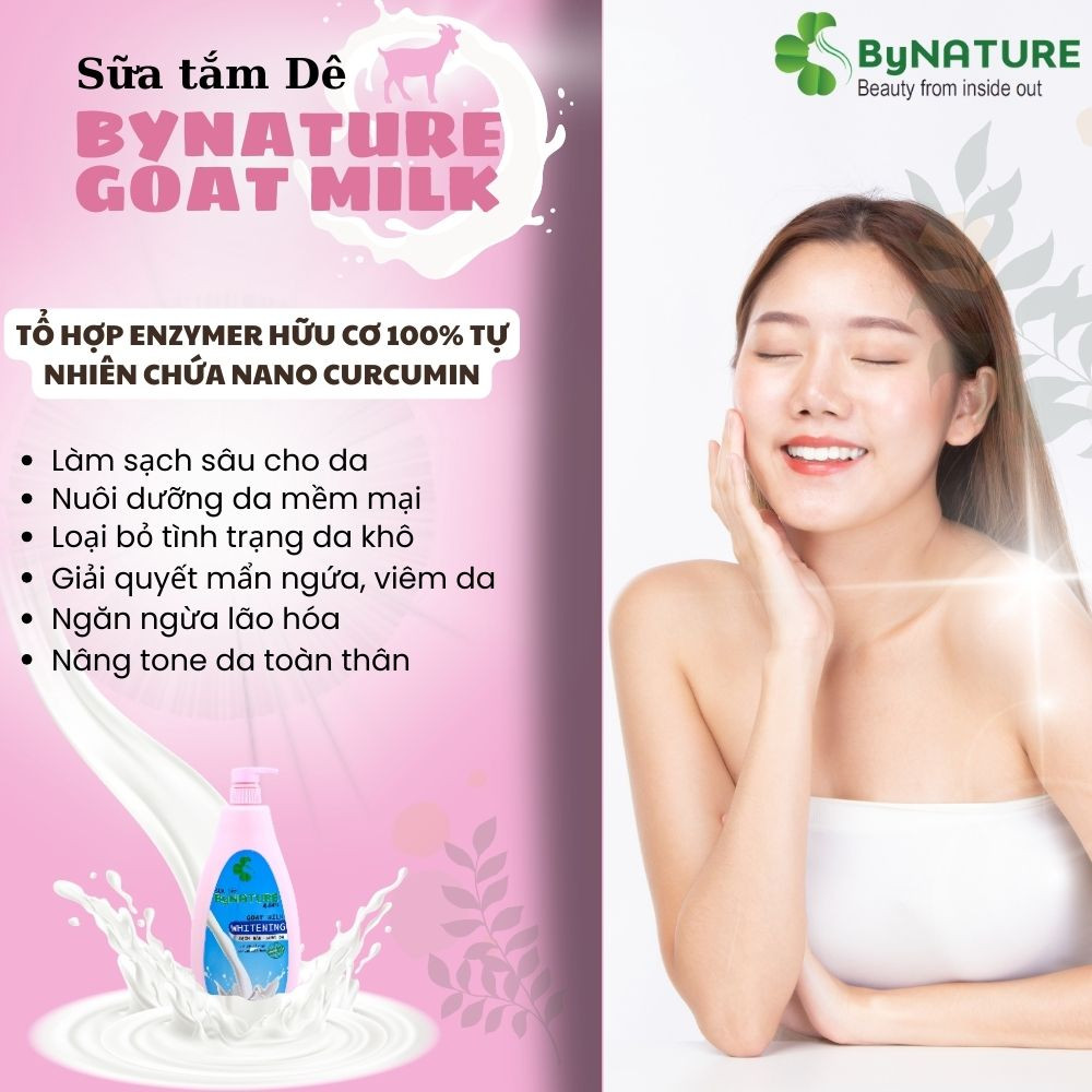 Bọt sữa tắm Dê ByNature dịu nhẹ cho da