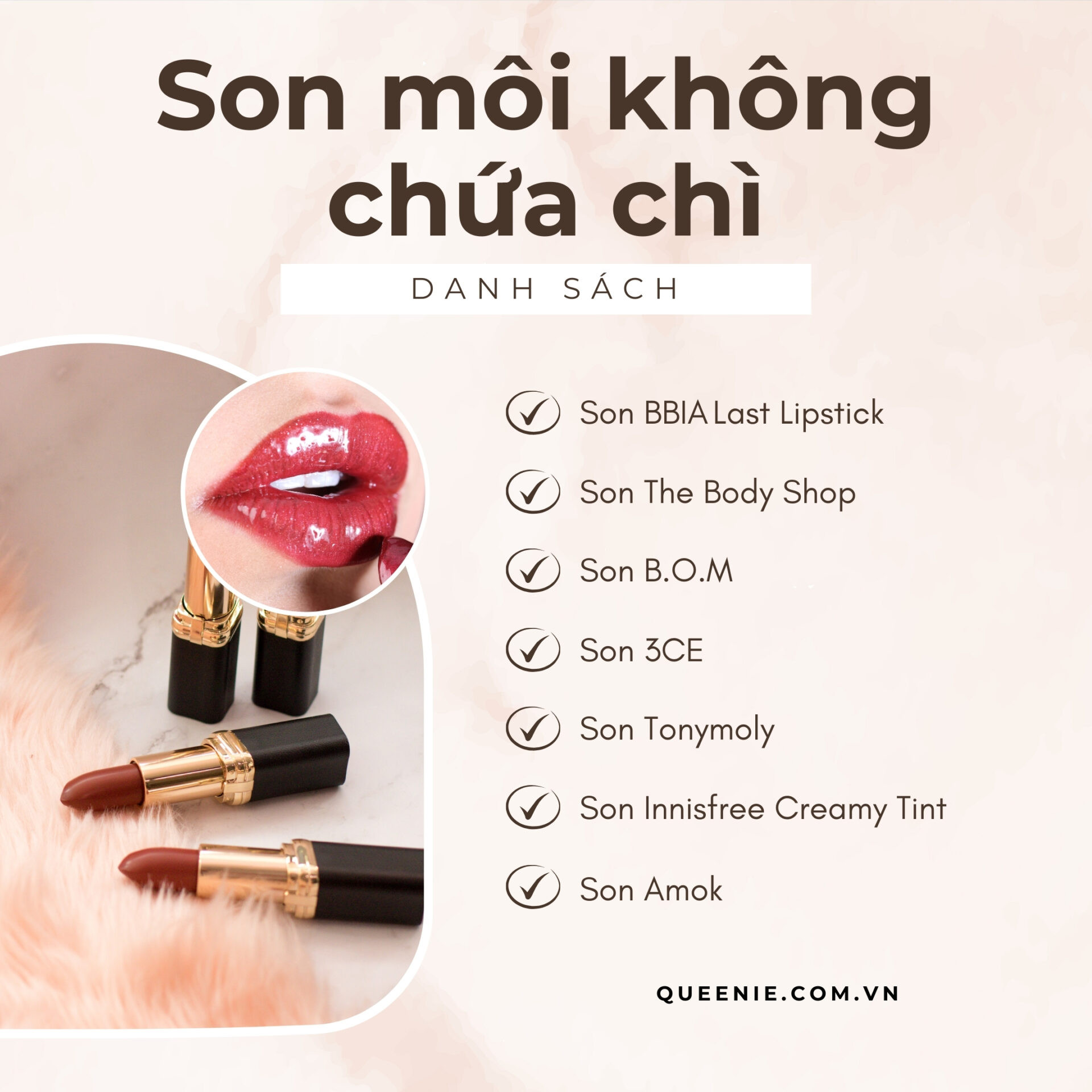 Các loại son môi Hàn Quốc và cách nhận biết son an toàn