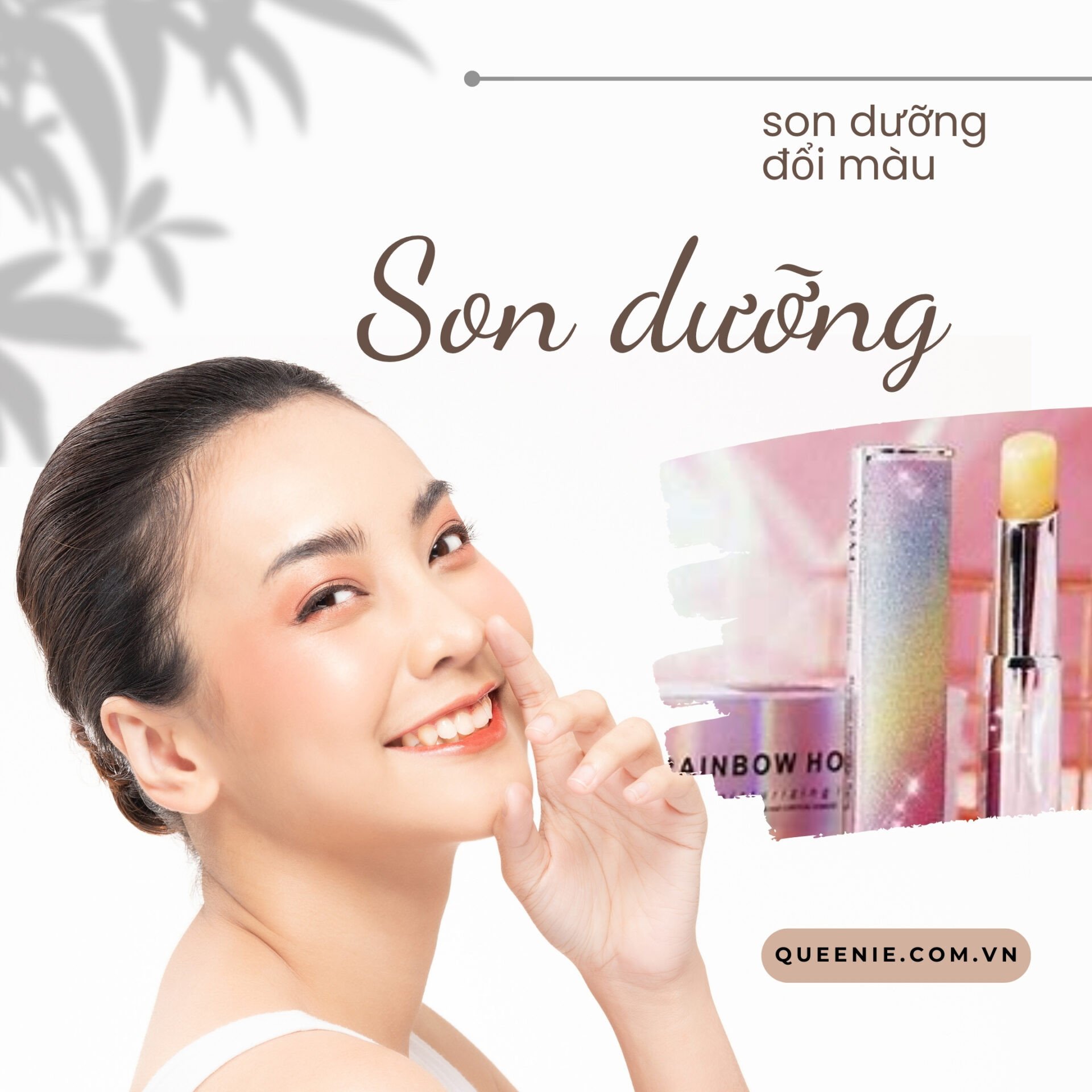Cận cảnh texture và màu sắc của son dưỡng môi đổi màu khi lên da
