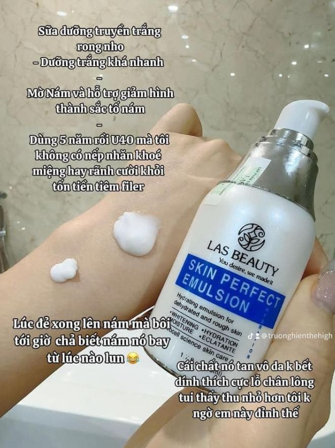 Hình ảnh sản phẩm Sữa Dưỡng Rong Nho Las Beauty chính hãng