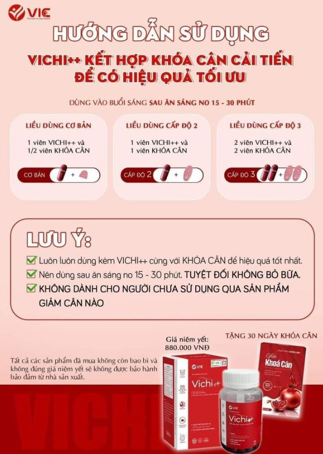 Hướng dẫn sử dụng Giảm Cân Vichi hiệu quả hàng ngày