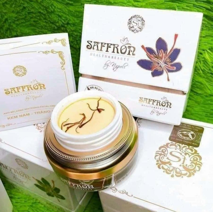 Kem nám Saffron Hải Âu Việt với thiết kế bao bì sang trọng