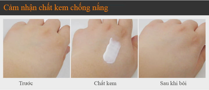 Kết cấu mỏng nhẹ của kem chống nắng Queenie dưỡng da