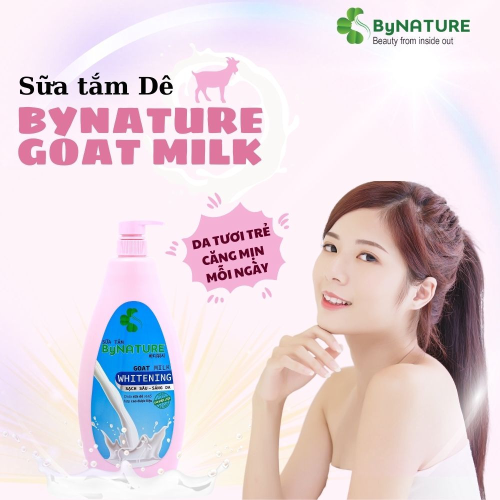 Làn da mềm mại sau khi sử dụng Sữa tắm Dê ByNature Goat Milk