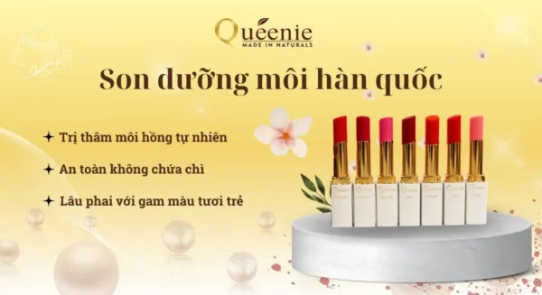 Sản phẩm son dưỡng môi đổi màu dạng thỏi phổ biến từ Hàn Quốc
