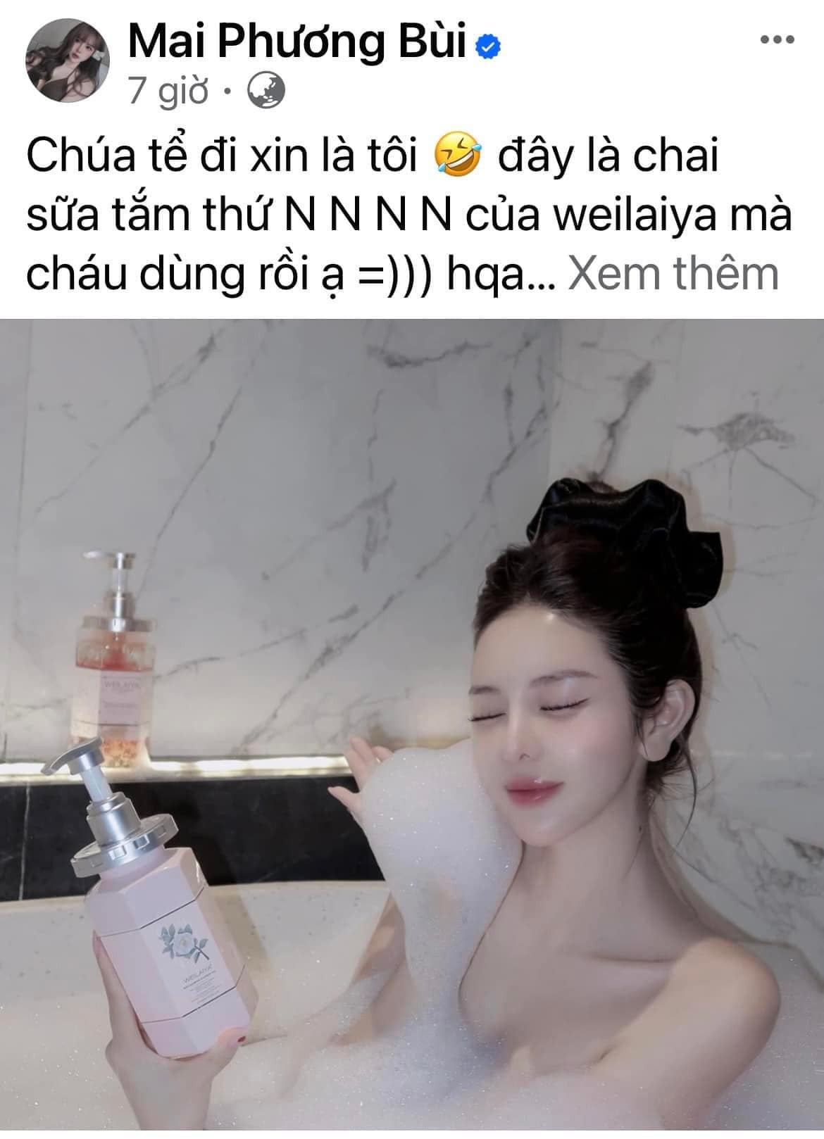 Sữa tắm hoa hồng Weilaiya giúp cấp ẩm và dưỡng sáng da hiệu quả