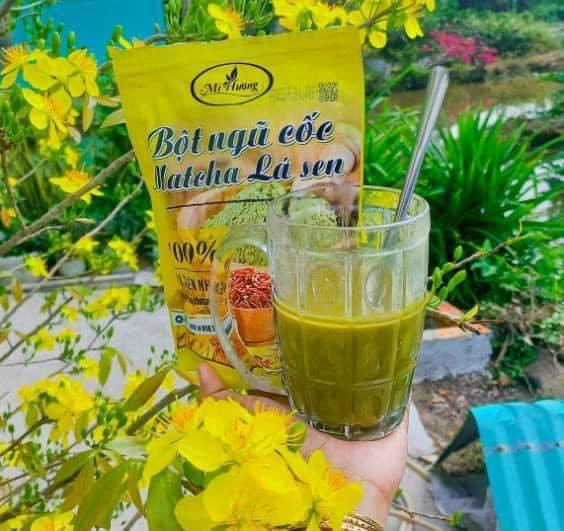 Thành phần tự nhiên của Bột Ngũ Cốc Matcha Lá Sen
