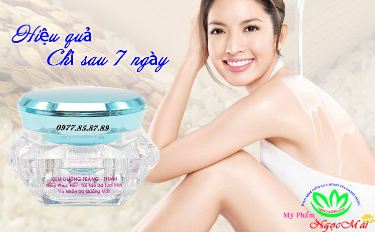 Bộ sản phẩm kem dưỡng trắng da mặt hỗ trợ giảm thâm nám
