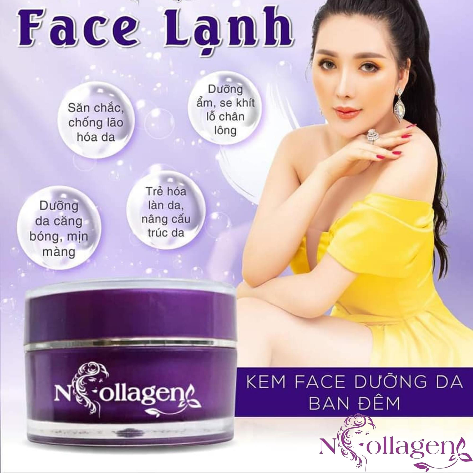 Chất kem face lạnh N-Collagen thấm nhanh, không bết rít
